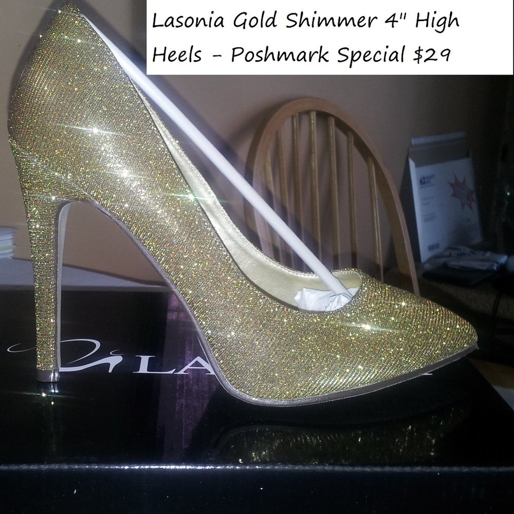 New In Box - Gold Shimmer 4.5" High Heels